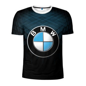 Мужская футболка 3D спортивная с принтом BMW 2018 Blue Line в Новосибирске, 100% полиэстер с улучшенными характеристиками | приталенный силуэт, круглая горловина, широкие плечи, сужается к линии бедра | Тематика изображения на принте: bmw | bmw motorsport | bmw performance | carbon | m | motorsport | performance | sport | бмв | карбон | моторспорт | спорт