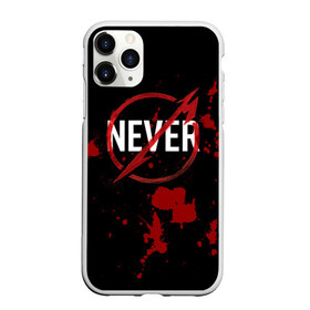 Чехол для iPhone 11 Pro Max матовый с принтом Never Metallica в Новосибирске, Силикон |  | metallica | группа | джеймс хэтфилд | кирк хэмметт | ларс ульрих | метал | металика | металлика | миталика | музыка | роберт трухильо | рок | трэш | трэшметал | хард | хардрок | хеви | хевиметал