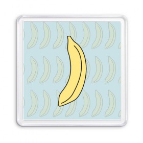 Магнит 55*55 с принтом банан в Новосибирске, Пластик | Размер: 65*65 мм; Размер печати: 55*55 мм | banana | банан