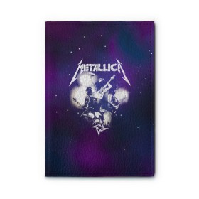 Обложка для автодокументов с принтом Metallica в Новосибирске, натуральная кожа |  размер 19,9*13 см; внутри 4 больших “конверта” для документов и один маленький отдел — туда идеально встанут права | Тематика изображения на принте: metallica | группа | джеймс хэтфилд | кирк хэмметт | ларс ульрих | метал | металика | металлика | миталика | музыка | роберт трухильо | рок | трэш | трэшметал | хард | хардрок | хеви | хевиметал