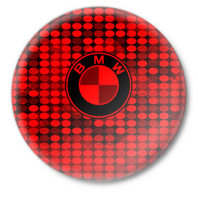 Значок с принтом bmw sport collection red style в Новосибирске,  металл | круглая форма, металлическая застежка в виде булавки | Тематика изображения на принте: 