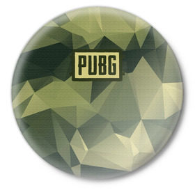 Значок с принтом PUBG в Новосибирске,  металл | круглая форма, металлическая застежка в виде булавки | battlegrounds | camo | player | unknowns | игра | камуфляж | шутер