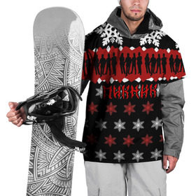 Накидка на куртку 3D с принтом Праздничный Пикник в Новосибирске, 100% полиэстер |  | кирнос | корчемный | новогодний | пикник | рождество | рок группа | свитер | шклярский