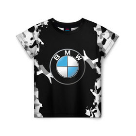 Детская футболка 3D с принтом BMW 2018 Creative в Новосибирске, 100% гипоаллергенный полиэфир | прямой крой, круглый вырез горловины, длина до линии бедер, чуть спущенное плечо, ткань немного тянется | Тематика изображения на принте: bmw | автомобильные | бмв | машины