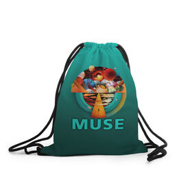 Рюкзак-мешок 3D с принтом Muse в Новосибирске, 100% полиэстер | плотность ткани — 200 г/м2, размер — 35 х 45 см; лямки — толстые шнурки, застежка на шнуровке, без карманов и подкладки | 