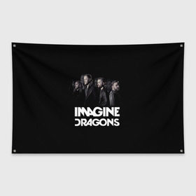 Флаг-баннер с принтом Группа Imagine Dragons в Новосибирске, 100% полиэстер | размер 67 х 109 см, плотность ткани — 95 г/м2; по краям флага есть четыре люверса для крепления | альтернативный | американская | группа | драгонс | имеджин | инди | индирок | поп | рок | электроник