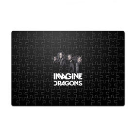 Пазл магнитный 126 элементов с принтом Группа Imagine Dragons в Новосибирске, полимерный материал с магнитным слоем | 126 деталей, размер изделия —  180*270 мм | Тематика изображения на принте: альтернативный | американская | группа | драгонс | имеджин | инди | индирок | поп | рок | электроник