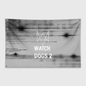 Флаг-баннер с принтом Wath dogs 2 collection в Новосибирске, 100% полиэстер | размер 67 х 109 см, плотность ткани — 95 г/м2; по краям флага есть четыре люверса для крепления | game | wath dogs 2 | город | девушка | дрон | игры | компьютеры | пистолет | телефон | технологии | хакер