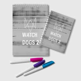 Блокнот с принтом Wath dogs 2 collection в Новосибирске, 100% бумага | 48 листов, плотность листов — 60 г/м2, плотность картонной обложки — 250 г/м2. Листы скреплены удобной пружинной спиралью. Цвет линий — светло-серый
 | Тематика изображения на принте: game | wath dogs 2 | город | девушка | дрон | игры | компьютеры | пистолет | телефон | технологии | хакер