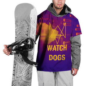 Накидка на куртку 3D с принтом WATCH DOGS NEON WORLD в Новосибирске, 100% полиэстер |  | wath dogs 2 | хакер