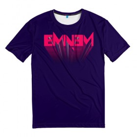 Мужская футболка 3D с принтом Eminem в Новосибирске, 100% полиэфир | прямой крой, круглый вырез горловины, длина до линии бедер | eminem | rap | swag | рэп | свэг | эминем