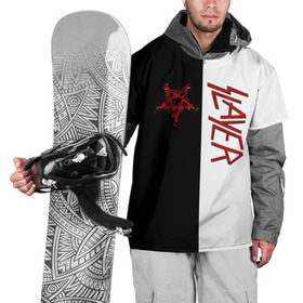 Накидка на куртку 3D с принтом Slayer в Новосибирске, 100% полиэстер |  | slayer | группа | гэри холт | керри кинг | метал | музыка | пентаграмма | песни | пол бостаф | рок | слаер | слайер | слеар | слеер | слейр | слеяр | том арайа | трэш | тяжелый | хеви
