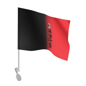 Флаг для автомобиля с принтом AC MILAN в Новосибирске, 100% полиэстер | Размер: 30*21 см | ac milan | fc | fc milan | football | milan | soccer | белый | клуб | красный | милан | спорт | спортивные | фк | футбол | цвет.логотип | черный | эмблема