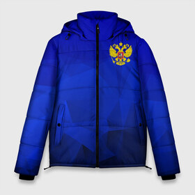 Мужская зимняя куртка 3D с принтом RUSSIA SPORT в Новосибирске, верх — 100% полиэстер; подкладка — 100% полиэстер; утеплитель — 100% полиэстер | длина ниже бедра, свободный силуэт Оверсайз. Есть воротник-стойка, отстегивающийся капюшон и ветрозащитная планка. 

Боковые карманы с листочкой на кнопках и внутренний карман на молнии. | russia | белый | болельщик | герб | двуглавый орел | корона | красный | лошадь | модные | надписи | орел | патриот | россия | синий | спорт | спортивные | триколор | униформа | фанат | цвет