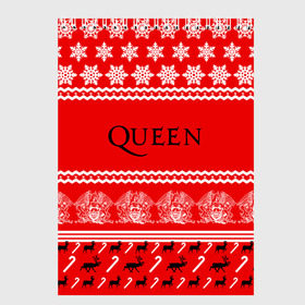 Скетчбук с принтом Праздничный Queen в Новосибирске, 100% бумага
 | 48 листов, плотность листов — 100 г/м2, плотность картонной обложки — 250 г/м2. Листы скреплены сверху удобной пружинной спиралью | Тематика изображения на принте: paul rodg | queen | quen | брайан мэй | глэм | группа | джон дикон | знак | квин | королева | красный | куин | меркури | меркьюри | мэркури | надпись | новогодний | новый год | поп | праздник | роджер тейлор