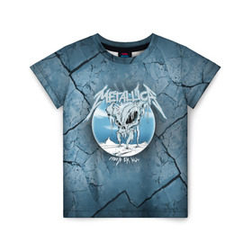 Детская футболка 3D с принтом Metallica, freeze em all в Новосибирске, 100% гипоаллергенный полиэфир | прямой крой, круглый вырез горловины, длина до линии бедер, чуть спущенное плечо, ткань немного тянется | metallica | группа | джеймс хэтфилд | кирк хэмметт | ларс ульрих | метал | металика | металлика | миталика | музыка | роберт трухильо | рок | трэш | трэшметал | хард | хардрок | хеви | хевиметал