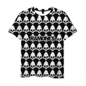 Мужская футболка 3D с принтом Ramones в Новосибирске, 100% полиэфир | прямой крой, круглый вырез горловины, длина до линии бедер | ramone | ramones | группа | джонни | джоуи | ди ди томми | марки | панк | поп | раманес | раманэс | рамон | рамонес | рамонэс | рамоун | рамоунз | рамоунс | рок | хард | хардрок