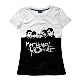 Женская футболка 3D с принтом My Chemical Romance в Новосибирске, 100% полиэфир ( синтетическое хлопкоподобное полотно) | прямой крой, круглый вырез горловины, длина до линии бедер | gerard way | mcr | my chemical romance | альтернативный | группа | джерард уэй | май кемикал романс | мкр | мой химический роман | мхр | мцр | панк | поп | поппанк | рок | рэй торо