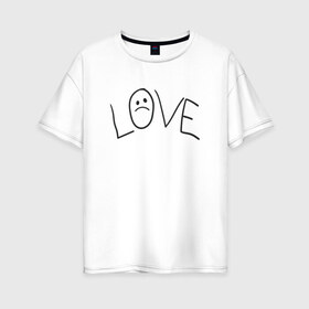 Женская футболка хлопок Oversize с принтом Lil Love Tattoo в Новосибирске, 100% хлопок | свободный крой, круглый ворот, спущенный рукав, длина до линии бедер
 | lil peep | rap | густав ор | лил пип | рэп