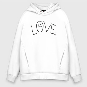 Мужское худи Oversize хлопок с принтом Lil Love Tattoo в Новосибирске, френч-терри — 70% хлопок, 30% полиэстер. Мягкий теплый начес внутри —100% хлопок | боковые карманы, эластичные манжеты и нижняя кромка, капюшон на магнитной кнопке | Тематика изображения на принте: lil peep | rap | густав ор | лил пип | рэп