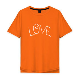 Мужская футболка хлопок Oversize с принтом Lil Love Tattoo в Новосибирске, 100% хлопок | свободный крой, круглый ворот, “спинка” длиннее передней части | Тематика изображения на принте: lil peep | rap | густав ор | лил пип | рэп