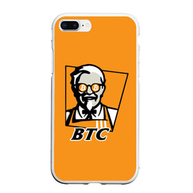 Чехол для iPhone 7Plus/8 Plus матовый с принтом BITCOIN в стиле KFC в Новосибирске, Силикон | Область печати: задняя сторона чехла, без боковых панелей | bitcoin | btc | crypto | kfc | биткоин | валюта | деньги | криптовалюта | цифровое золото
