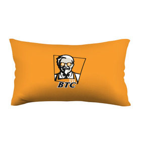 Подушка 3D антистресс с принтом BITCOIN в стиле KFC в Новосибирске, наволочка — 100% полиэстер, наполнитель — вспененный полистирол | состоит из подушки и наволочки на молнии | bitcoin | btc | crypto | kfc | биткоин | валюта | деньги | криптовалюта | цифровое золото