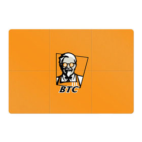 Магнитный плакат 3Х2 с принтом BITCOIN в стиле KFC в Новосибирске, Полимерный материал с магнитным слоем | 6 деталей размером 9*9 см | Тематика изображения на принте: bitcoin | btc | crypto | kfc | биткоин | валюта | деньги | криптовалюта | цифровое золото