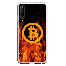 Чехол для Honor P30 с принтом BITCOIN FIRE в Новосибирске, Силикон | Область печати: задняя сторона чехла, без боковых панелей | Тематика изображения на принте: bitcoin | btc | coin | crypto | ethereum | money | orange | биткоин | валюта | деньги | известные | криптовалюта | логотип | монета | надписи.cash | оранжевый | цвет | цифровое золото | эфир