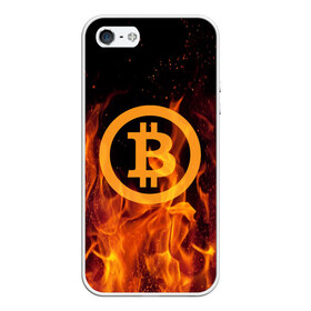 Чехол для iPhone 5/5S матовый с принтом BITCOIN FIRE в Новосибирске, Силикон | Область печати: задняя сторона чехла, без боковых панелей | bitcoin | btc | coin | crypto | ethereum | money | orange | биткоин | валюта | деньги | известные | криптовалюта | логотип | монета | надписи.cash | оранжевый | цвет | цифровое золото | эфир