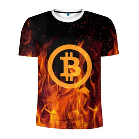 Мужская футболка 3D спортивная с принтом BITCOIN FIRE в Новосибирске, 100% полиэстер с улучшенными характеристиками | приталенный силуэт, круглая горловина, широкие плечи, сужается к линии бедра | Тематика изображения на принте: bitcoin | btc | coin | crypto | ethereum | money | orange | биткоин | валюта | деньги | известные | криптовалюта | логотип | монета | надписи.cash | оранжевый | цвет | цифровое золото | эфир