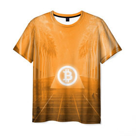 Мужская футболка 3D с принтом BITCOIN в Новосибирске, 100% полиэфир | прямой крой, круглый вырез горловины, длина до линии бедер | Тематика изображения на принте: bitcoin | btc | coin | crypto | ethereum | money | orange | биткоин | валюта | деньги | известные | криптовалюта | логотип | монета | надписи.cash | оранжевый | цвет | цифровое золото | эфир