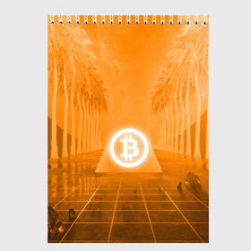 Скетчбук с принтом BITCOIN в Новосибирске, 100% бумага
 | 48 листов, плотность листов — 100 г/м2, плотность картонной обложки — 250 г/м2. Листы скреплены сверху удобной пружинной спиралью | Тематика изображения на принте: bitcoin | btc | coin | crypto | ethereum | money | orange | биткоин | валюта | деньги | известные | криптовалюта | логотип | монета | надписи.cash | оранжевый | цвет | цифровое золото | эфир