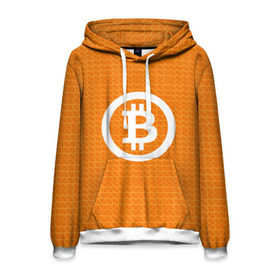Мужская толстовка 3D с принтом BITCOIN в Новосибирске, 100% полиэстер | двухслойный капюшон со шнурком для регулировки, мягкие манжеты на рукавах и по низу толстовки, спереди карман-кенгуру с мягким внутренним слоем. | bitcoin | btc | coin | crypto | ethereum | money | orange | биткоин | валюта | деньги | известные | криптовалюта | логотип | монета | надписи.cash | оранжевый | цвет | цифровое золото | эфир