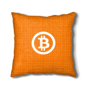 Подушка 3D с принтом BITCOIN в Новосибирске, наволочка – 100% полиэстер, наполнитель – холлофайбер (легкий наполнитель, не вызывает аллергию). | состоит из подушки и наволочки. Наволочка на молнии, легко снимается для стирки | bitcoin | btc | coin | crypto | ethereum | money | orange | биткоин | валюта | деньги | известные | криптовалюта | логотип | монета | надписи.cash | оранжевый | цвет | цифровое золото | эфир