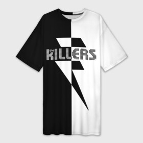 Платье-футболка 3D с принтом The Killers в Новосибирске,  |  | kilers | killers | the | the killers | альтернативная | брэндон флауэрс | группа | дэйв кенинг | зе | зэ | килер | килерс | марк стормер | рок | ронни вануччи мл