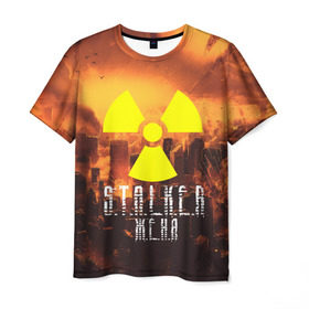 Мужская футболка 3D с принтом S.T.A.L.K.E.R Женя в Новосибирске, 100% полиэфир | прямой крой, круглый вырез горловины, длина до линии бедер | s.t.a.l.k.e.r. | stalker | женя | припять | сталкер | чернобыль