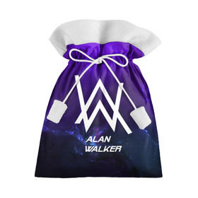 Подарочный 3D мешок с принтом Alan Walker SPACE COLLECTION в Новосибирске, 100% полиэстер | Размер: 29*39 см | alan walker | club | music | абстракция | клубная музыка | космос | краски | музыка