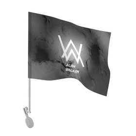 Флаг для автомобиля с принтом ALAN WALKER в Новосибирске, 100% полиэстер | Размер: 30*21 см | Тематика изображения на принте: alan walker | club | music | абстракция | клубная музыка | космос | краски | музыка