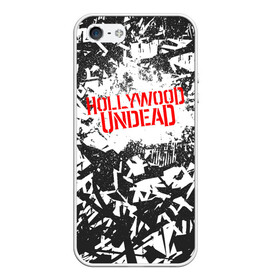 Чехол для iPhone 5/5S матовый с принтом Hollywood Undead в Новосибирске, Силикон | Область печати: задняя сторона чехла, без боковых панелей | 