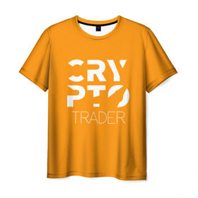 Мужская футболка 3D с принтом CRYPTO TRADER в Новосибирске, 100% полиэфир | прямой крой, круглый вырез горловины, длина до линии бедер | bitcoin | btc | crypto | miner | mining | биткоин | валюта | деньги | криптовалюта | майнинг | цифровое золото