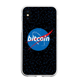 Чехол для iPhone XS Max матовый с принтом BITCOIN в стиле NASA в Новосибирске, Силикон | Область печати: задняя сторона чехла, без боковых панелей | Тематика изображения на принте: bitcoin | btc | crypto | биткоин | валюта | деньги | криптовалюта | майнер | майнинг | цифровое золото