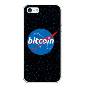 Чехол для iPhone 5/5S матовый с принтом BITCOIN в стиле NASA в Новосибирске, Силикон | Область печати: задняя сторона чехла, без боковых панелей | bitcoin | btc | crypto | биткоин | валюта | деньги | криптовалюта | майнер | майнинг | цифровое золото