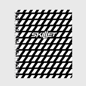 Тетрадь с принтом Skillet в Новосибирске, 100% бумага | 48 листов, плотность листов — 60 г/м2, плотность картонной обложки — 250 г/м2. Листы скреплены сбоку удобной пружинной спиралью. Уголки страниц и обложки скругленные. Цвет линий — светло-серый
 | skilet | skillet | альтернативный | гранж | группа | джен леджер | джон купер | индастриал | кори купер | метал | ню | пост | рок | сет моррисон | симфоник | скилет | хард | христианский