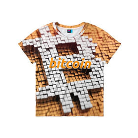 Детская футболка 3D с принтом BITCOIN в Новосибирске, 100% гипоаллергенный полиэфир | прямой крой, круглый вырез горловины, длина до линии бедер, чуть спущенное плечо, ткань немного тянется | bitcoin | btc | coin | crypto | ethereum | miner | mining | money | orange | биткоин | валюта | деньги | известные | криптовалюта | логотип | майнинг | монета | надписи.cash | оранжевый | цвет | цифровое золото | эфир