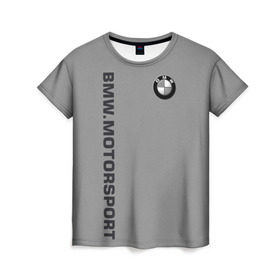 Женская футболка 3D с принтом BMW Vintage в Новосибирске, 100% полиэфир ( синтетическое хлопкоподобное полотно) | прямой крой, круглый вырез горловины, длина до линии бедер | bmw | автомобиль | автомобильные | бмв | машины