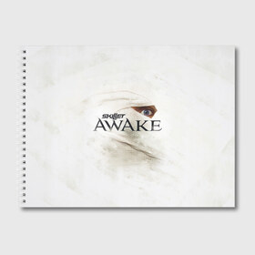 Альбом для рисования с принтом Awake в Новосибирске, 100% бумага
 | матовая бумага, плотность 200 мг. | Тематика изображения на принте: awake | monster | skillet | джон купер | кори купер | рок