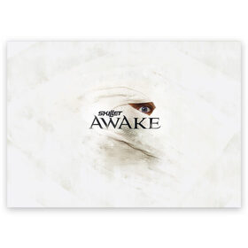 Поздравительная открытка с принтом Awake в Новосибирске, 100% бумага | плотность бумаги 280 г/м2, матовая, на обратной стороне линовка и место для марки
 | Тематика изображения на принте: awake | monster | skillet | джон купер | кори купер | рок