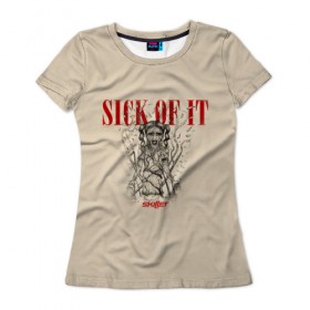 Женская футболка 3D с принтом Девочка устала в Новосибирске, 100% полиэфир ( синтетическое хлопкоподобное полотно) | прямой крой, круглый вырез горловины, длина до линии бедер | Тематика изображения на принте: awake | monster | skillet | джон купер | кори купер | рок