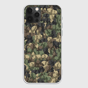 Чехол для iPhone 12 Pro Max с принтом Камуфляж с пандами в Новосибирске, Силикон |  | wwf | животные | китай | медведь | милитари | панда | паттрен | хаки
